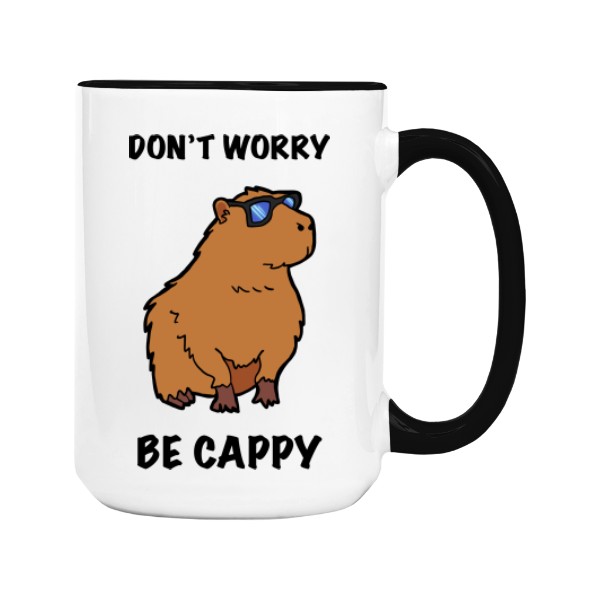 Hrnček veľký farebný s potlačou Be cappy