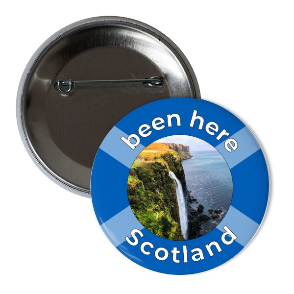 Button s potiskem Been here: Scotland