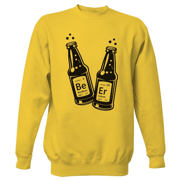 Sweatshirt without hood Unisex Beer chemical elements
