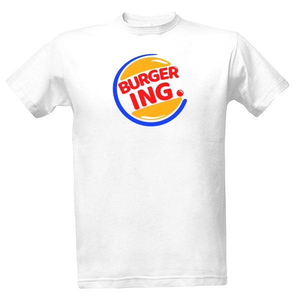 Tričko s potiskem Burger ING.