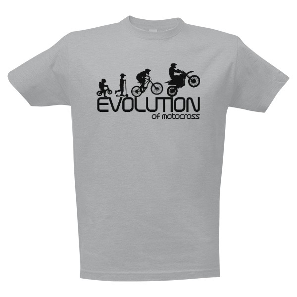 Tričko s potlačou Evolúcia motokrosu