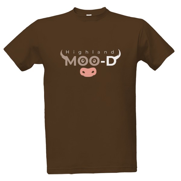 Funny print Highland moo-d T-shirt