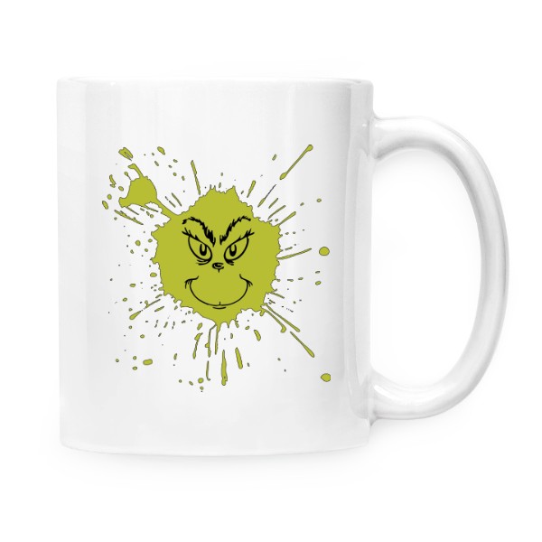 Hrnek malý bílý s potiskem Grinch splash-3