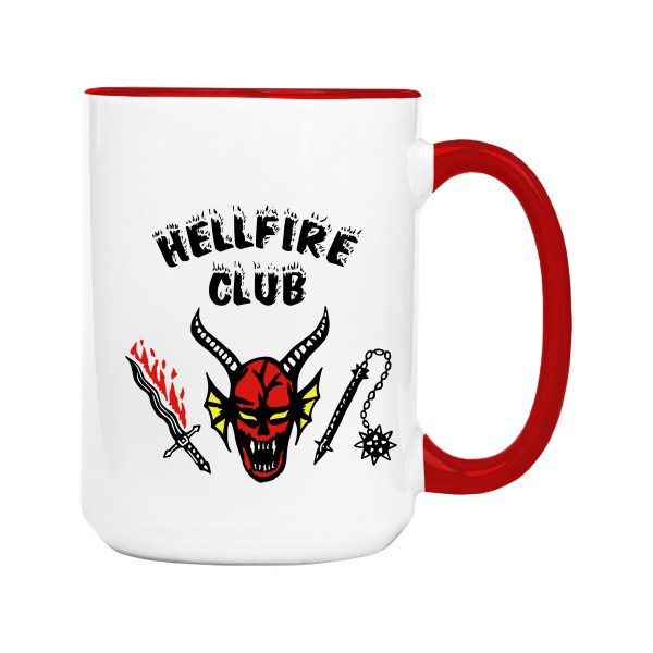 Hrnček veľký farebný s potlačou Hellfire club