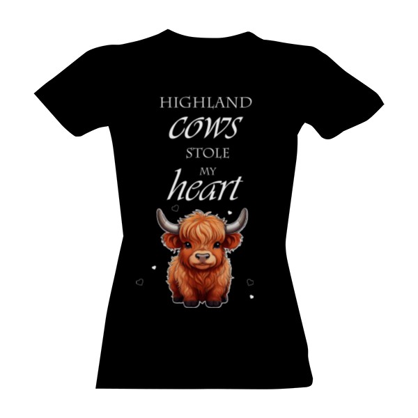 Tričko s potlačou Highland cows stole my heart - biela farba