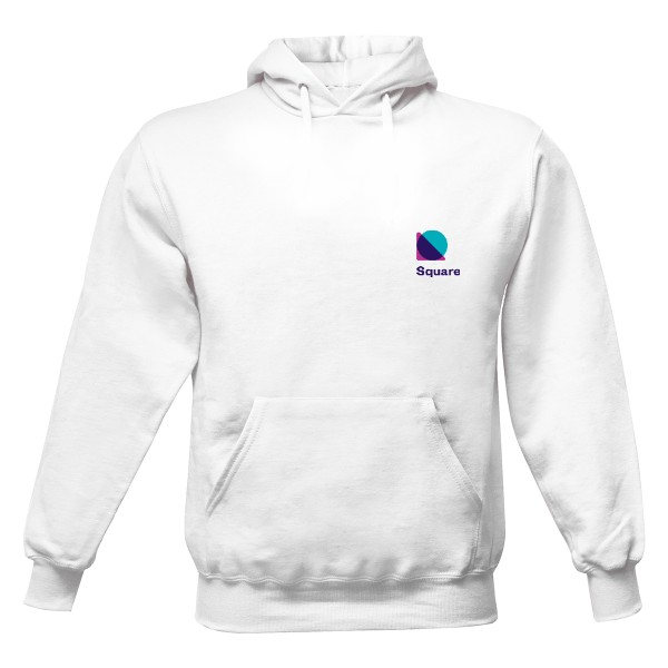 Hoodie with a large print on the back