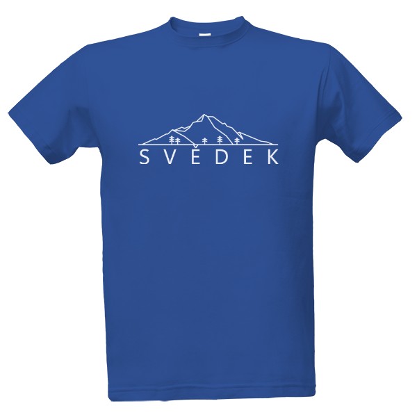 Tričko s potiskem Horský motiv - svědek - černá