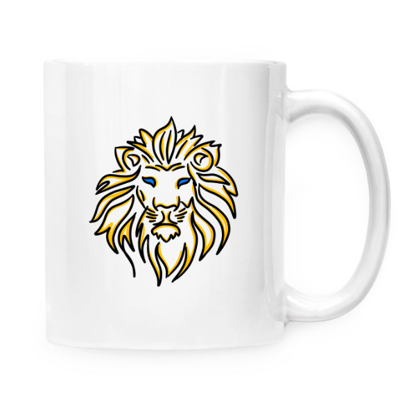 Cup white s potiskem Lev