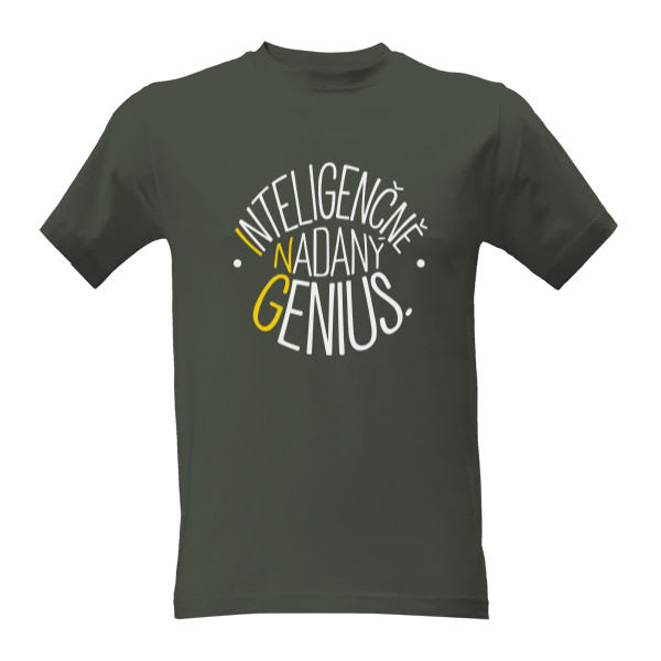 Tričko s potiskem Inteligenčně nadaný genius
