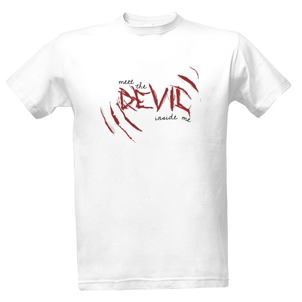 Tričko s potiskem Meet the devil inside me - černá