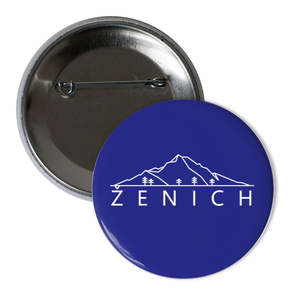 Odznáček  s potiskem Motiv hory - ženich - bílá