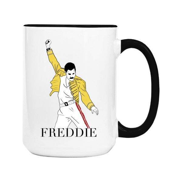 Hrnček veľký farebný s potlačou Queen Freddie