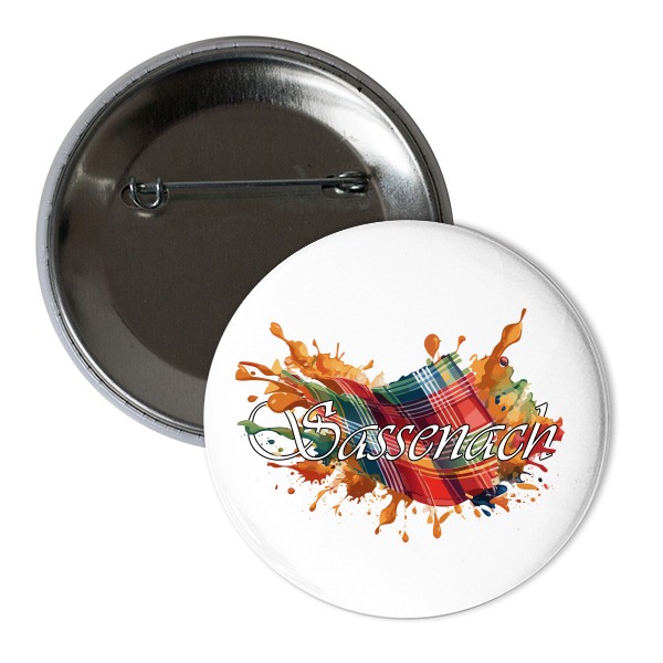 Odznáček  s potiskem Tartan Sassenach